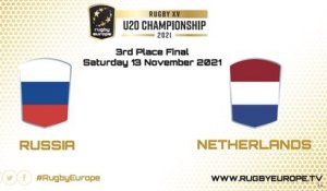 Netherlands v Russia | Rugby Europe U20 Championship 2021 -  3rd Place Play Off