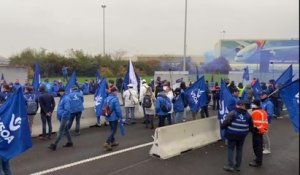 Action des syndicats policiers à l'aéroport de Zaventem