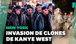 Une armée de clones de Kanye West dans New York pour la sortie de "Donda  Deluxe"