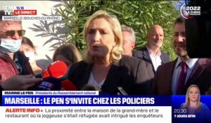 Marine Le Pen en visite à Marseille: "Il faut mettre le paquet pour reprendre le pouvoir et mettre fin à l'anarchie généralisée qui y règne"