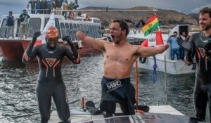 Le nageur quadri-amputé Théo Curin a traversé le lac Titicaca à la nage pendant 11 jours