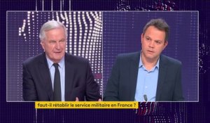Présidentielle : le LR Michel Barnier veut soumettre le retour du service militaire à une grande concertation s'il est élu