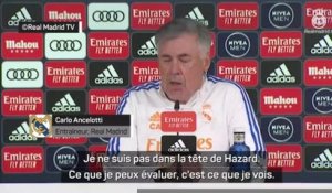 15e j. - Ancelotti : "Je ne suis pas dans la tête de Hazard"