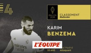 Benzema, 4e du classement - Foot - Ballon d'Or