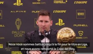 Ballon d’Or - Messi : "Un honneur d'être le premier joueur du PSG"