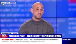 "Pas un coup de poing, pas un coup de pied": Alain Schmitt conteste la version de Margaux Pinot