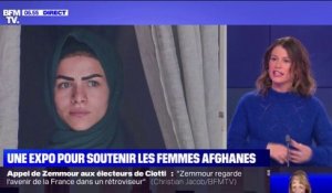 Des portraits de femmes afghanes exposés sur les Champs-Élysées pour alerter sur leur sort