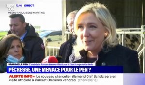 Face à l'hypothèse Pécresse au second tour, Marine Le Pen affirme conserver "beaucoup de recul" sur les sondages