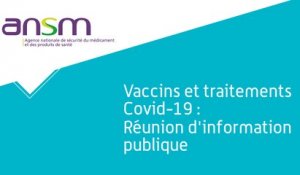 Vaccins et traitements Covid-19 réunion d'information publique