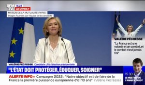Valérie Pécresse fait applaudir Éric Ciotti, Michel Barnier, Philippe Juvin et Xavier Bertrand, "les quatre mousquetaires de la primaire"
