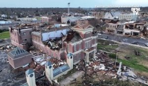 États-Unis: les images de la ville de Mayfield, dans le Kentucky, totalement dévastée après le passage de tornades