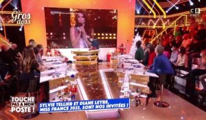 La Francilienne Diane Leyre, élue Miss France 2022 , sur le plateau de "Touche pas à mon poste" sur C8