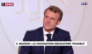 Emmanuel Macron : la vaccination obligatoire «possible»