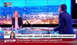 Coupe de France : Les images du match Paris FC-Lyon définitivement arrêté hier après des incidents et d'impressionnants mouvements de foule en tribunes