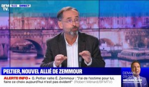 Robert Ménard se dit "pas d'accord" avec le choix de Guillaume Peltier de rejoindre Éric Zemmour mais "le respecte"
