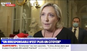 "Ce n'est pas de la franchise, c'est de la violence": Marine Le Pen réagit aux propos d'Emmanuel Macron sur les non-vaccinés