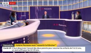 Valérie Pécresse veut "ressortir le Kärcher de la cave" : "Je n'ai pas de problème avec ce mot", réagit Michel Barnier
