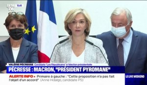 Propos polémiques d'Emmanuel Macron sur les non-vaccinés: Valérie Pécresse évoque "un président pyromane"