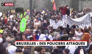 Covid-19 : des violences éclatent en marge d'une manifestation à Bruxelles contre les restrictions sanitaires