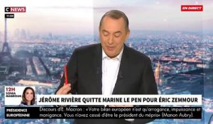 Le député Jérôme Rivière quitte le RN pour rejoindre Eric Zemmour et s’explique dans "Morandini Live": "Marine Le Pen ne pourra pas gagner la présidentielle. Sa campagne manque d’enthousiasme, de dynamisme" - VIDEO
