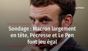 Sondage : Macron largement en tête, Pécresse et Le Pen font jeu égal