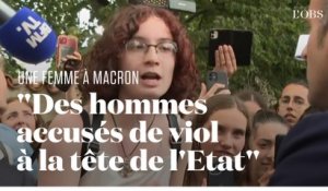 Emmanuel Macron interpellé dans le Tarn sur des ministres accusés de "violences contre les femmes"