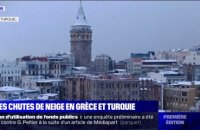Athènes et Istanbul frappées par de fortes chutes de neige