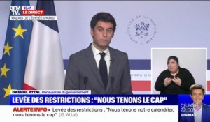 Gabriel Attal: "Nous ne sommes pas encore au pic [...] même si nous constatons une décrue épidémique de la vague Omicron" en Ile-de-France