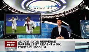 OL-OM : Lyon renverse Marseille, reprend à six points du podium