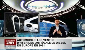 Voitures : Ventes hybrides aux diesels concurrents en Europe en 2021