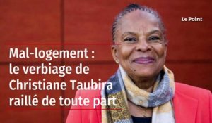 Mal-logement : le verbiage de Christiane Taubira raillé de toute part
