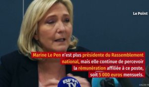 Présidentielle : Marine Le Pen touche toujours son indemnité de présidente du RN