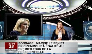 Sondage : Marine Le Pen et Eric Zemour à égalité au premier tour de la présidentielle