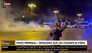 Les images des échauffourées et des gaz lacrymogènes cette nuit sur les Champs Elysées alors que les supporters du Sénégal fêtent leur victoire dans la Coupe d'Afrique des Nations