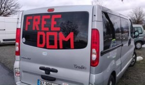 Le convoi de la liberté : des véhicules rassemblés au Heyzel à Bruxelles