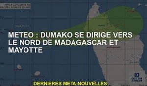 Météo : Doumaco en direction de Madagascar et du nord de Mayotte