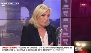 Marine Le Pen ne souhaite pas que "des troupes françaises soient envoyées pour combattre en Ukraine"