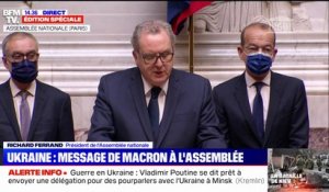 Guerre en Ukraine: dans un message adressé au Parlement, Emmanuel Macron annonce "des sanctions contre les dirigeants russes"