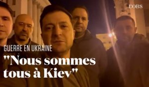 Ukraine : le président Zelensky se filme à Kiev avant l'arrivée des Russes