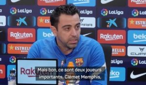 26e j. - Xavi annonce les retours de Lenglet et Memphis dans le groupe