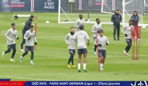 Replay : 15 minutes d'entraînement en live avant OGC Nice - Paris Saint-Germain