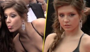 Exclu Vidéo : Comment préférez-vous Adèle Exarchopoulos: Avant ou pendant la montée des marches à Cannes ... Regardez !
