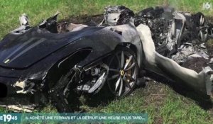 Le zapping du 02/08 : Une Ferrari totalement détruite une heure après son achat !