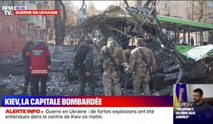 Guerre en Ukraine: le centre de Kiev bombardé