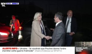 Marine Le Pen arrive à Hénin-Beaumont pour répondre aux questions des Français