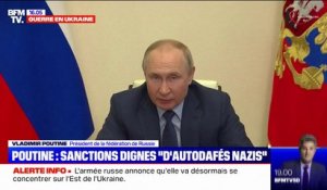 Vladimir Poutine compare les sanctions occidentales contre la Russie aux autodafés nazis