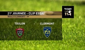 TOP 14 - Essai de George MOALA (ASM) - RC Toulon - ASM Clermont - J21 - Saison 2021/2022