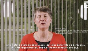 Conseil municipal du 29 mars 2022 - Tiphaine Ardouin, présentation du Vote du code de déontologie de l'élu municipal de la Ville de Bordeaux