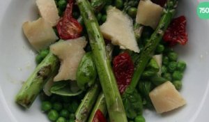 Salade de petit-pois et asperges
