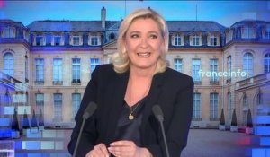 Présidentielle : Marine Le Pen déclare être "plus prête que jamais" pour l'Élysée, ce qui explique "la fébrilité" d'Emmanuel Macron, selon elle
